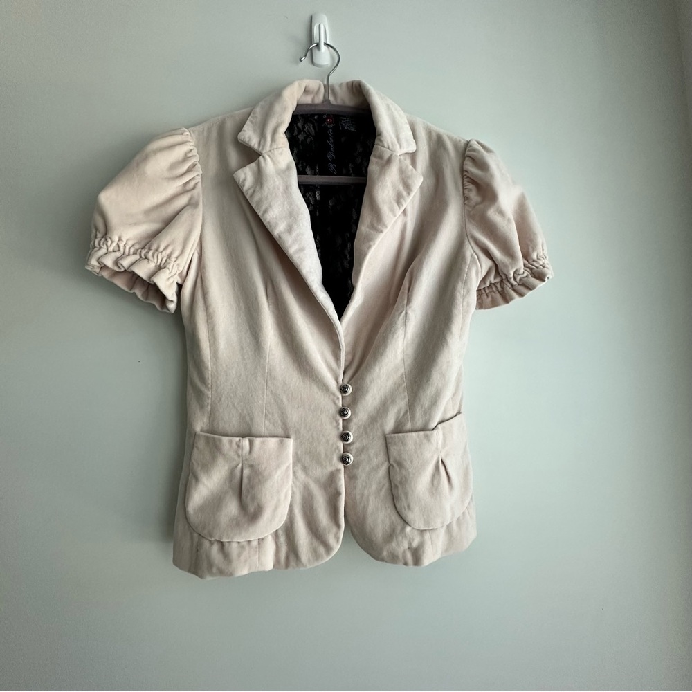 B. B. Dakota Women's Pink Cream Short-Sleeve Jacket XS